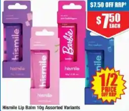 Chemist Warehouse Hismile Lip Balm offer