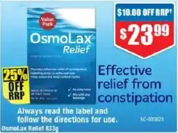 Chemist Warehouse OsmoLax Relief offer