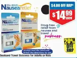 Chemist Warehouse Seaband Travel Sickness for Adults or Kids offer