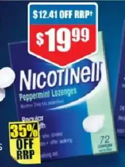 Chemist Warehouse Nicotinell Lozenges Peppermint offer