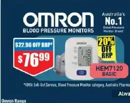 Chemist Warehouse Omron Range offer