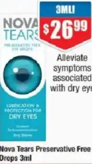 Chemist Warehouse Nova Tears Preservative Free Drops offer
