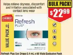 Chemist Warehouse Refresh Plus Eye Drops Vials Exclusive Pack offer