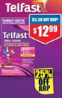 Chemist Warehouse Telfast oral liquid offer
