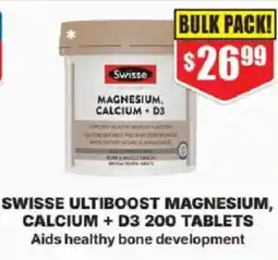Chemist Warehouse Swisse ultiboost magnesium, calcium + d3 offer