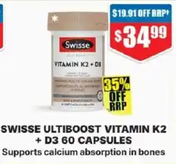 Chemist Warehouse Swisse ultiboost vitamin k2 + d3 offer