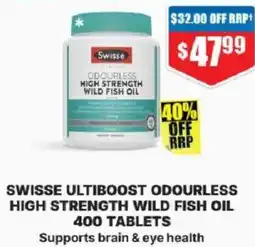 Chemist Warehouse Swisse ultiboost odourless high strength wild fish oil offer