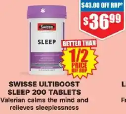 Chemist Warehouse Swisse ultiboost sleep offer