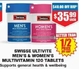 Chemist Warehouse Swisse ultivite men's & women's multivitamin offer