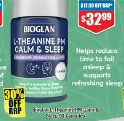 Chemist Warehouse Bioglan L-Theanine PM Calm & Sleep offer