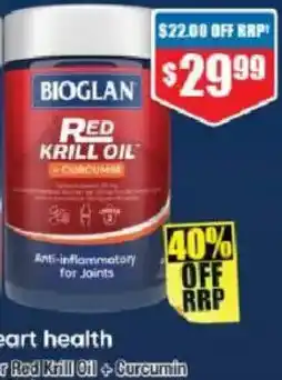 Chemist Warehouse Bioglan Red Krill Oil + Curcumin offer