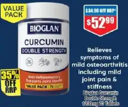 Chemist Warehouse Bioglan Curcumin Double Strength offer