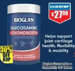 Chemist Warehouse Bioglan glucosamine +chondroitin offer