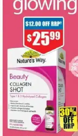 Chemist Warehouse Nature's Way Beauty Collagen Shot offer