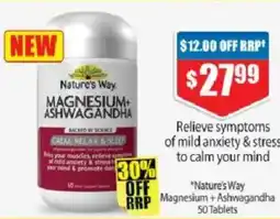 Chemist Warehouse Nature's Way RRP Magnesium+Ashwagandha offer