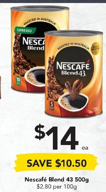 Drakes Nescafé Blend 43 500g offer
