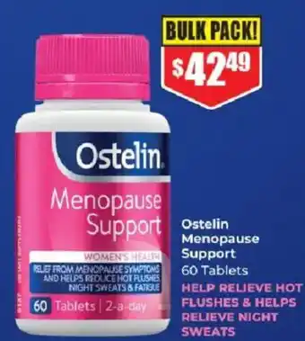 Chemist Warehouse Ostelin Menopause Support offer