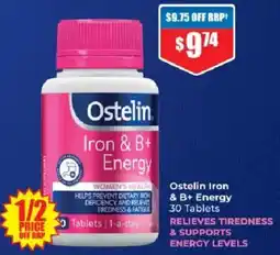 Chemist Warehouse Ostelin Iron & B+ Energy offer