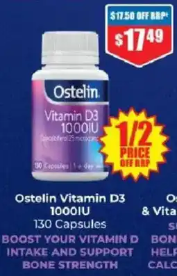 Chemist Warehouse Ostelin Vitamin D3 1000IU offer