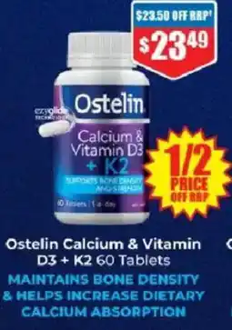 Chemist Warehouse Ostelin Calcium & Vitamin D3+ K2 offer