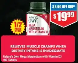 Chemist Warehouse Nature's Own Mega Magnesium with Vitamin D3 offer
