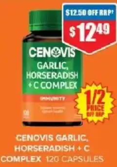 Chemist Warehouse Cenovis garlic, horseradish + c complex offer