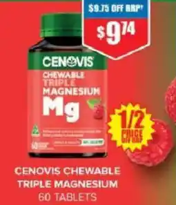 Chemist Warehouse Cenovis chewable triple magnesium offer
