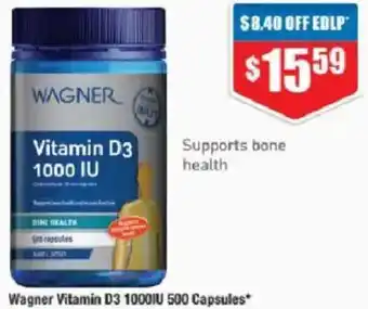 Chemist Warehouse Wagner Vitamin D3 1000IU offer