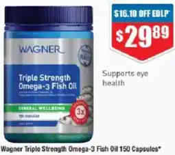 Chemist Warehouse Wagner Triple Strength Omega-3 Fish Oil offer