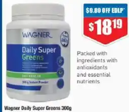 Chemist Warehouse Wagner Daily Super Greens offer