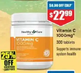 Chemist Warehouse Healthy care vitamin c offer
