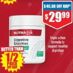 Chemist Warehouse NUTRA Life Digestive Enzymes offer