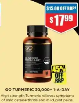Chemist Warehouse Go turmeric 30,000+ 1-a-day offer