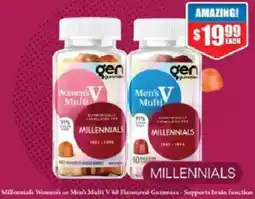 Chemist Warehouse Millennials Women's or Men's Multi V 60 Flavoured Gummies offer