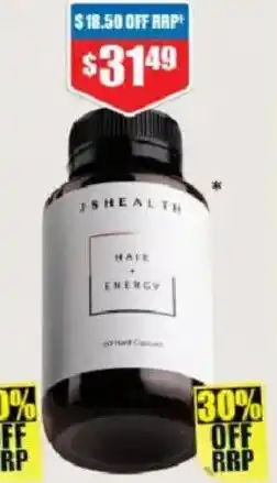 Chemist Warehouse JSHEALTH Hair + Energy offer