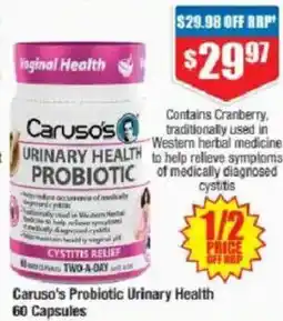 Chemist Warehouse Caruso's Probiotic Urinary Health offer