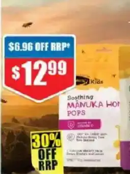 Chemist Warehouse Soothing manuka honey pops offer