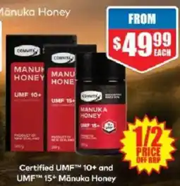 Chemist Warehouse Certified UMFTM 10+ and UMFT 15+ Manuka Honey offer
