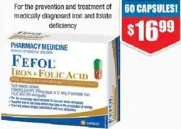 Chemist Warehouse Fefol Iron & Folic Acid Supplement offer