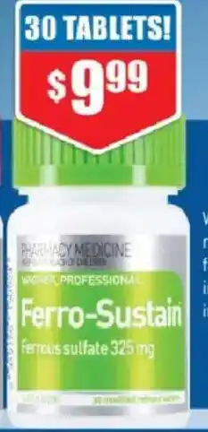 Chemist Warehouse Ferro-Sustain 30 Modified Release Tablets offer