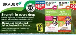 Chemist Warehouse Brauer Liquid Vitamin C offer