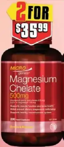 Chemist Warehouse Microgenics Magnesium Chelate offer
