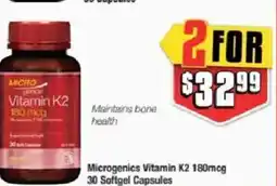 Chemist Warehouse Microgenics Vitamin K2 offer