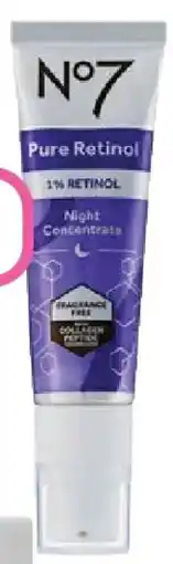 Priceline No7 1% Pure Retinol Night Concentrate offer