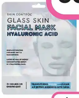 Priceline SKIN CONTROL Glass Skin Facial Mask Hyaluronic Acid offer