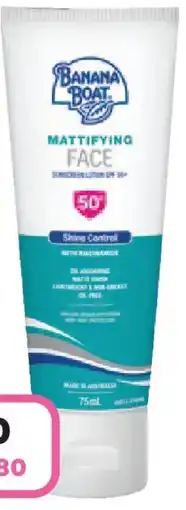 Priceline Banana Boat Mattifying Face Sunscreen Lotion SPF50+ offer