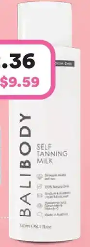 Priceline BALI BODY Self Tanning Milk offer