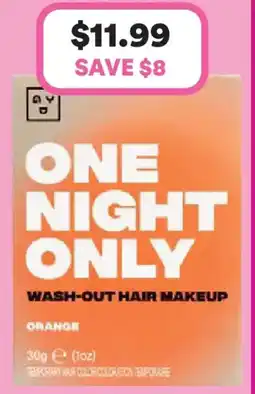 Priceline Good dye young one night only hair wash-out makeup orange offer