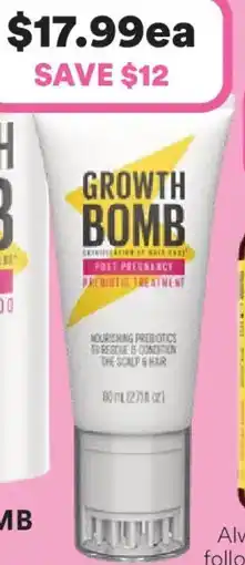 Priceline GROWTH BOMB Post Pregnancy Prebiotic Rescue Serum offer