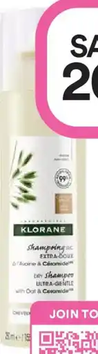 Priceline Klorane Dry Shampoo with Oat & Ceramide Dark Hair Tinted offer